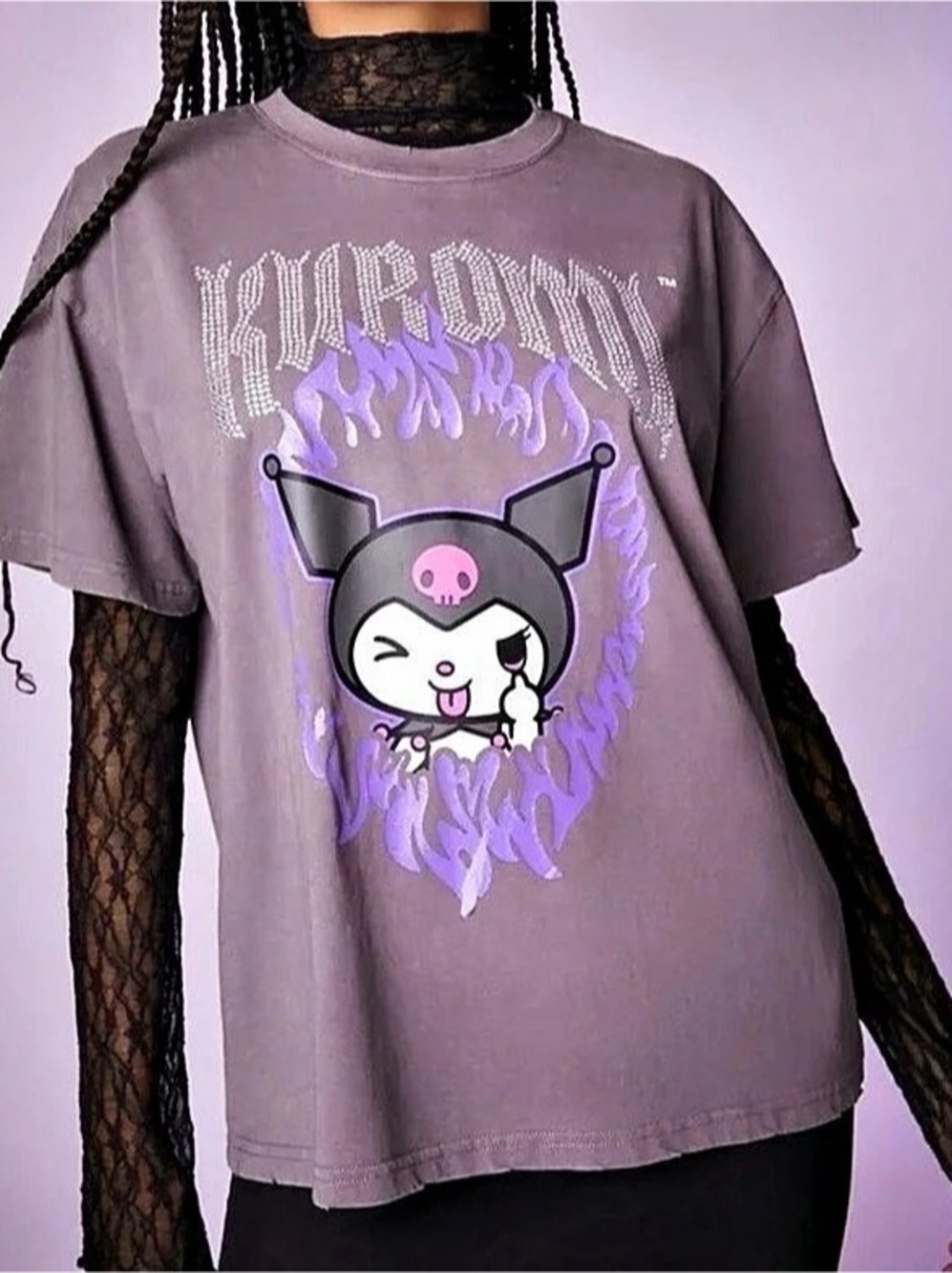 Sanrio Kuromi Graphic Short Sleeve T-shirt Size Small